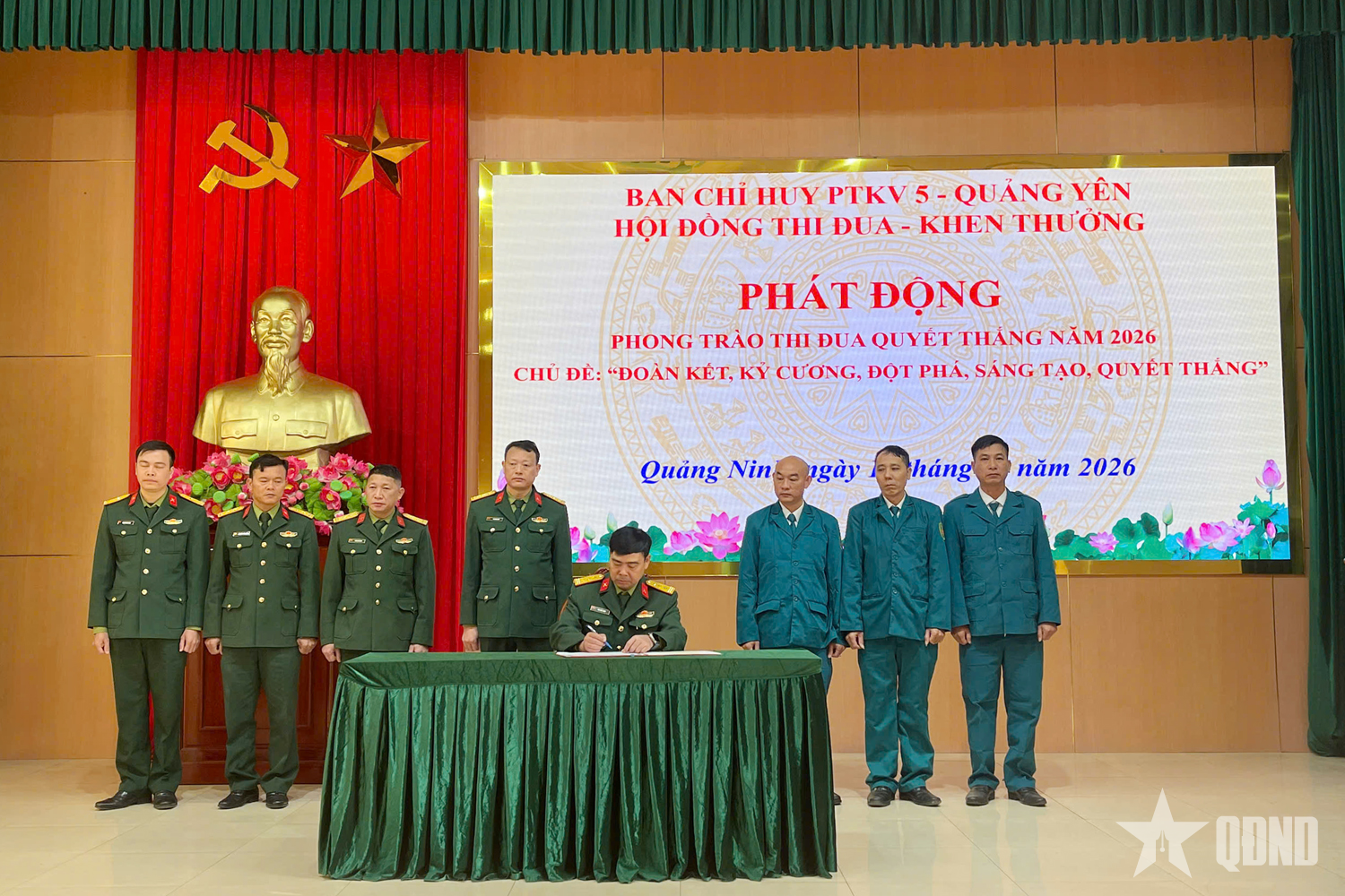 Ban Chỉ huy Phòng thủ khu vực 5 - Quảng Yên phát động Phong trào Thi đua Quyết thắng năm 2026